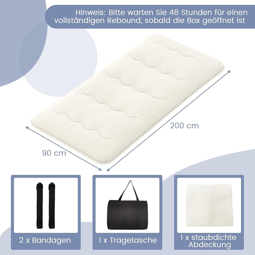 COSTWAY Japanische Futon Matratze, Tatami-Matte, Bodenmatratze, Klappmatratze mit waschbarem Bezug,