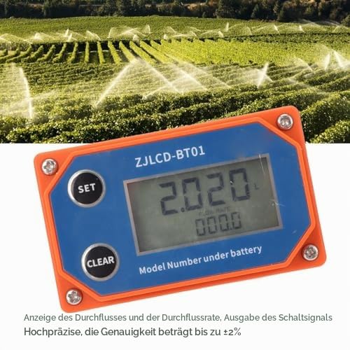 Digitaler Wasserzähler Edelstahl Durchflusssensor Säure Alkali beständiger Wassermengenzähler Wasser
