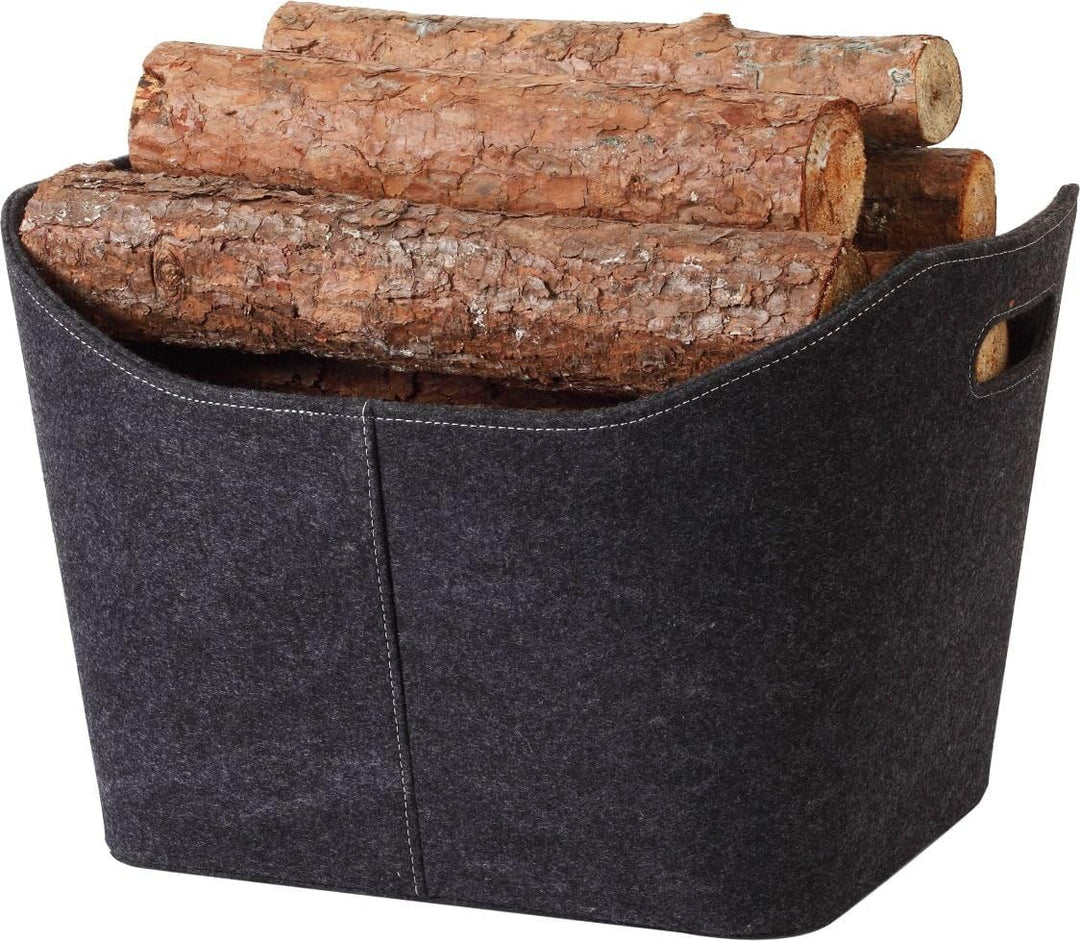 TrendLine Holzkorb Filz Kaminholzkorb Brennholzkorb Feuerholzkorb Allzweckkorb