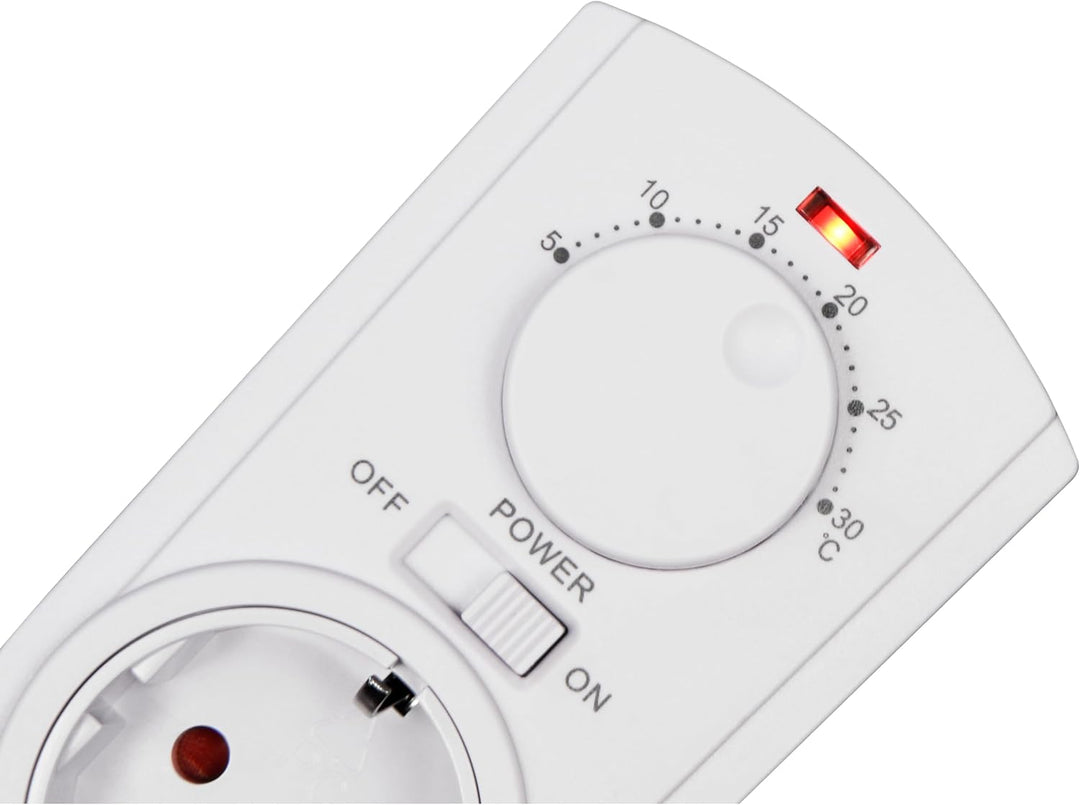 MC POWER - Steckdosen-Thermostat Klimaregelung | TCU-330 | 5-30°C, max. 3.500W, 230V/16A | einfache