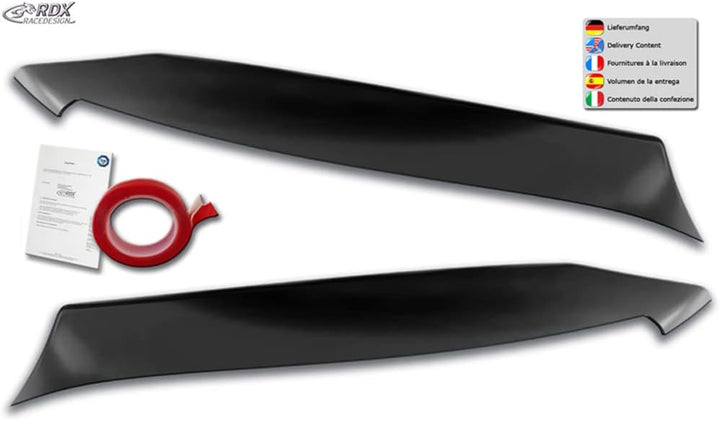 Scheinwerferblenden kompatibel mit Mercedes C-Klasse (W205) Limousine/Estate/Coupé 2014-2021 (ABS)