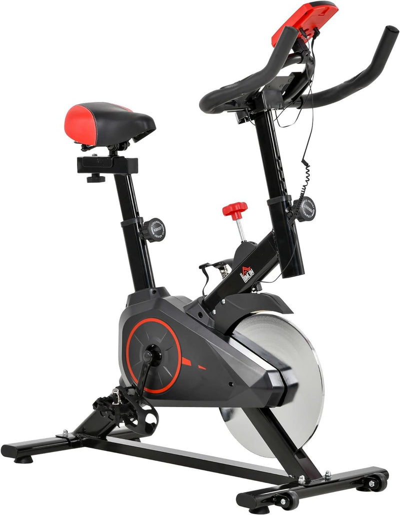 HOMCOM Indoor Cycling Bike Trainer Home Gym Fahrradtrainer Fitnessfahrrad 85 x 46 x 114