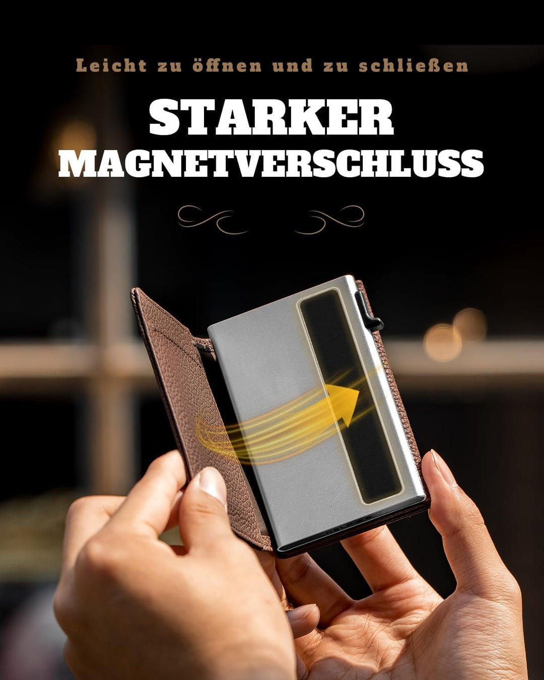 DODENSHA® MagSnap Pebble Airtag Wallet Herren I Kartenetui Herren I Smart Wallet für 10+ Karten I Wa