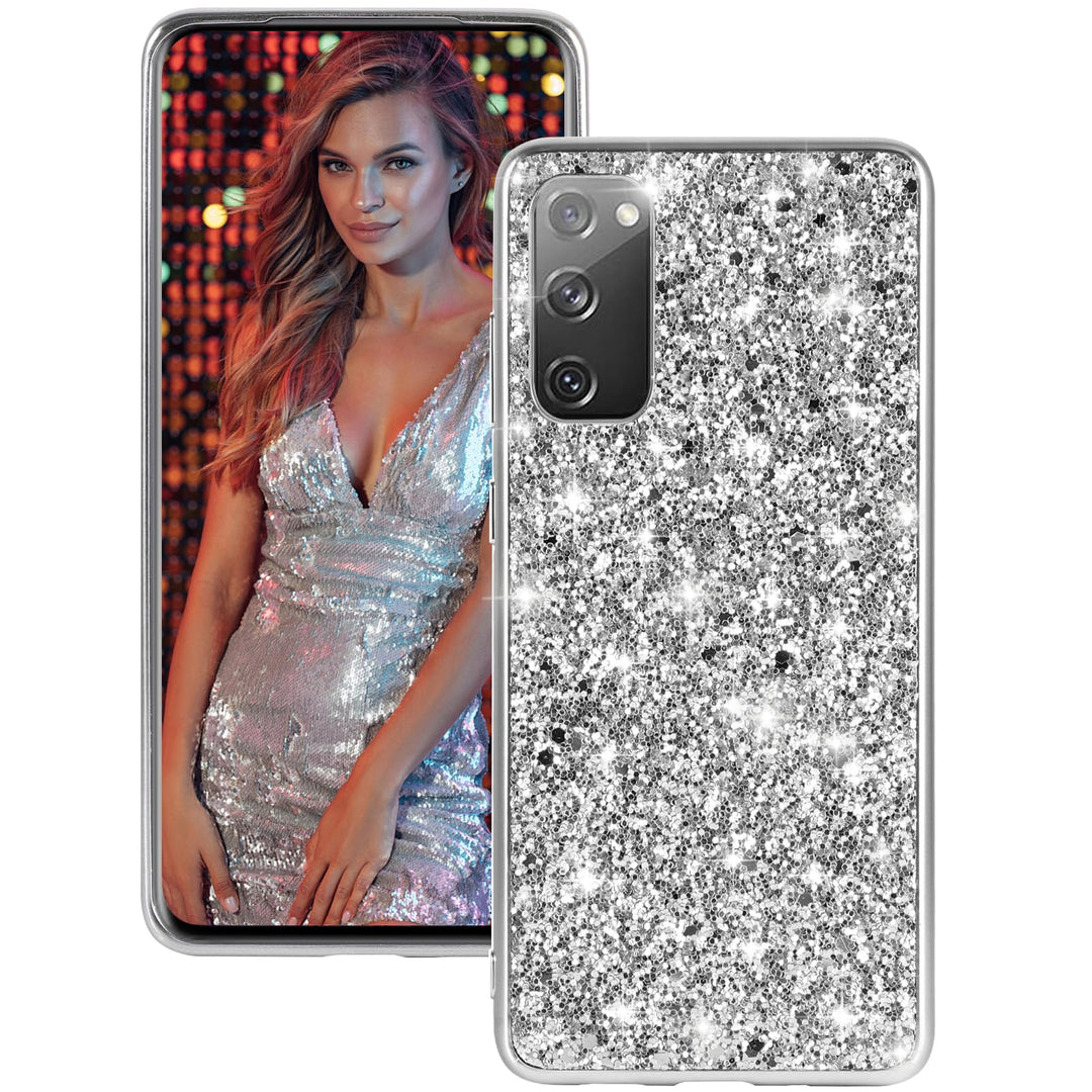 Hülle S20 FE Handyhülle für Samsung Galaxy S20 FE 5G Hülle Glitzer Bling Sparkle Ultra Dünn Schutzhü