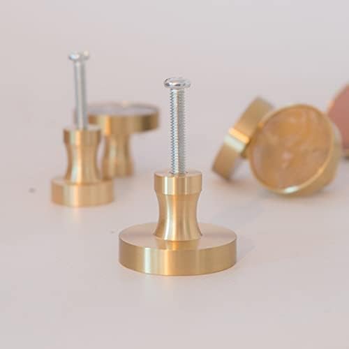 Knober 6 X Möbelknopf 20 mm Asch Grau aus Messing für Kommoden Schränke Schubladen Knäufe Knöpfe lei