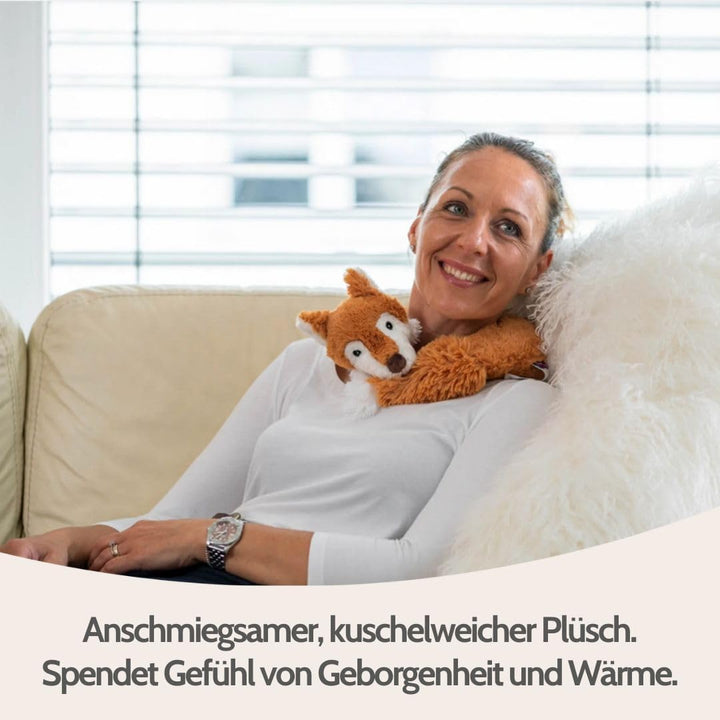 Habibi Plush Premium – 1740 Neck Warmer/Schal/Nackenhörnchen Fuchs f. Kinder und Erwachsene, herausn