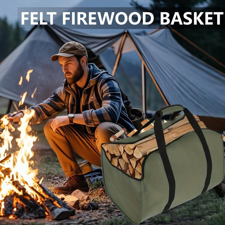 Brennholz Tragetasche gross Kaminholz Tasche Holzkorb – Aus reissfestem, wasserdichtem Oxford, ideal