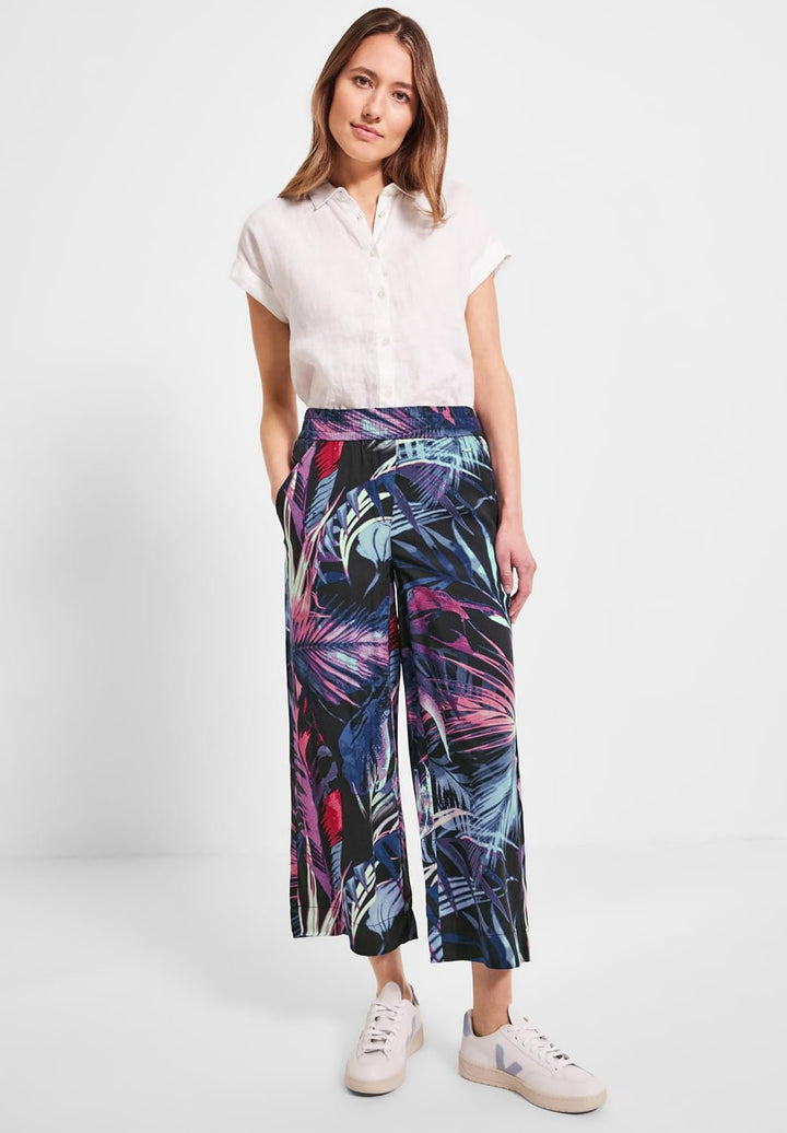 Cecil Damen Casual Fit Hose mit Print S / 24L Carbon Grey, S / 24L Carbon Grey