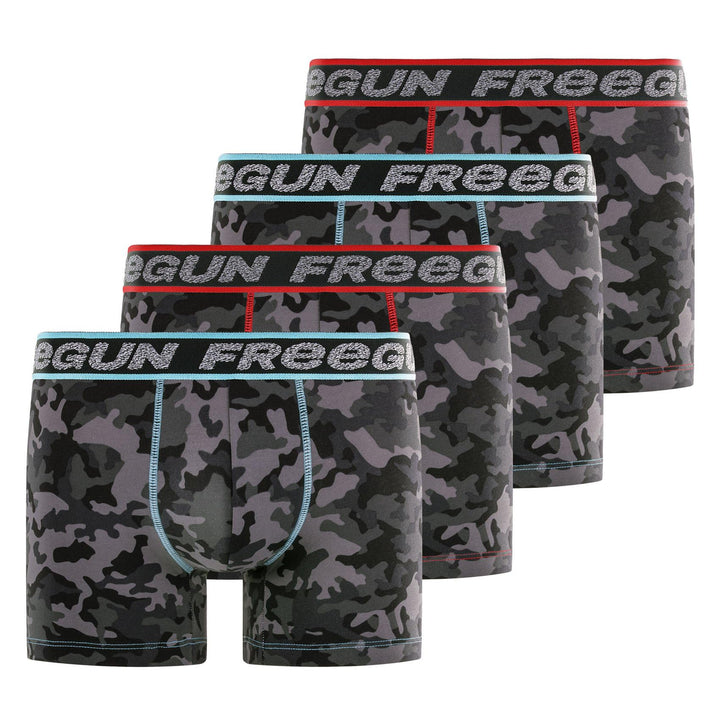 FREEGUN Herren Retroshorts (4er Pack) M Grau, M Grau