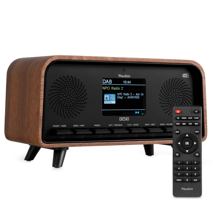 Audizio Desio - DAB Radio mit Bluetooth 5.0 - Stereo DAB Plus Radio mit Fernbedienung, 50 Speicherpl
