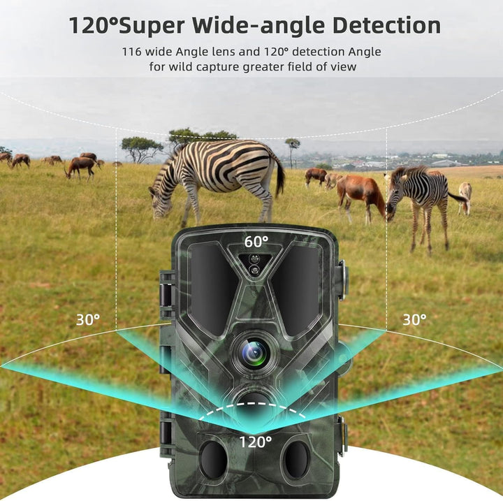 Wildkamera WLAN mit Handyübertragung APP, 4K Video Wildtierkamera, 36MP Full HD WLAN Wildkamera mit