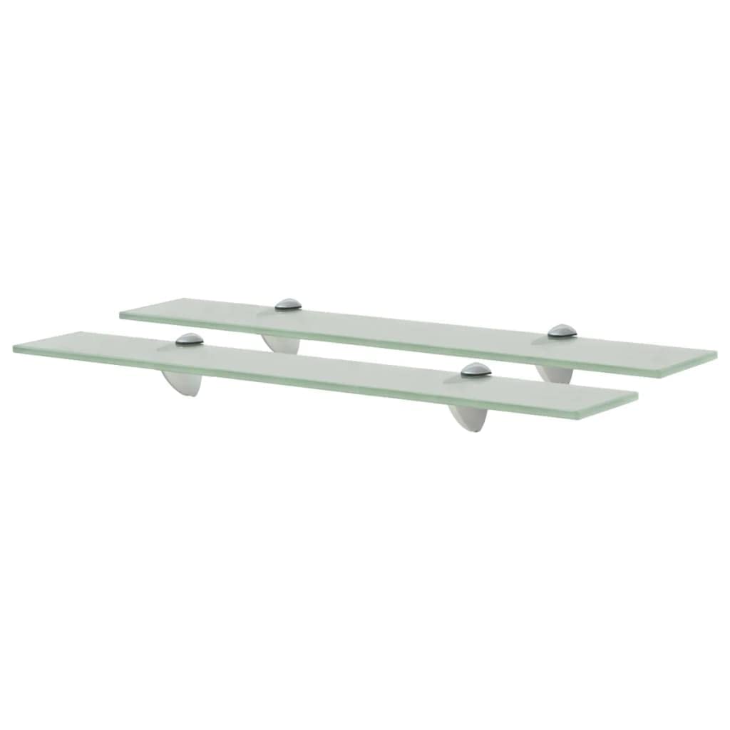FIRBNUS 2 Stück Wall Shelf Regalbrett 60x20x0,8 cm Bad Regal Glas Schwebend für Wohnzimmer Badezimme