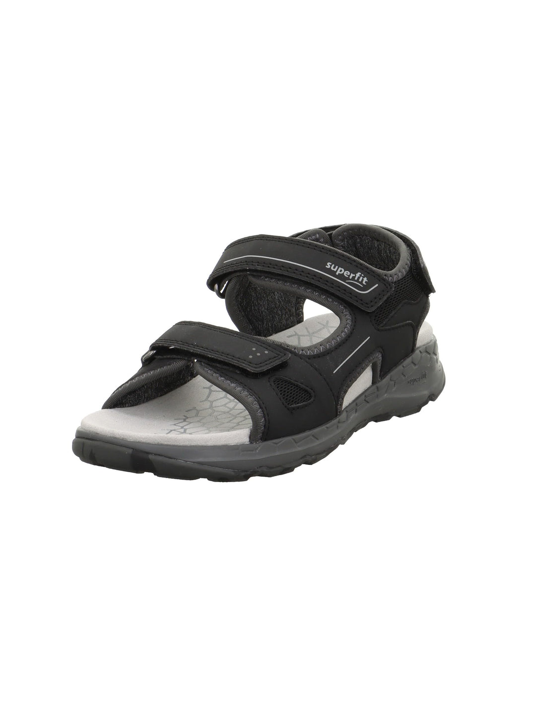 Superfit Jungen Criss Cross Sandale 38 EU Schwarz Hellgrau 0010, 38 EU Schwarz Hellgrau 0010