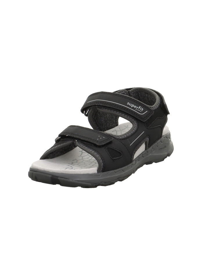 Superfit Jungen Criss Cross Sandale 38 EU Schwarz Hellgrau 0010, 38 EU Schwarz Hellgrau 0010