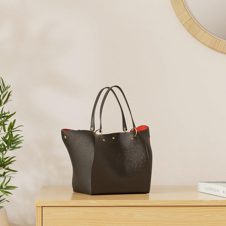 sqlp Damen Henkeltaschen Leder Gross Kapazität Shopper Tasche Student Schultasche Arbeit Handtasche