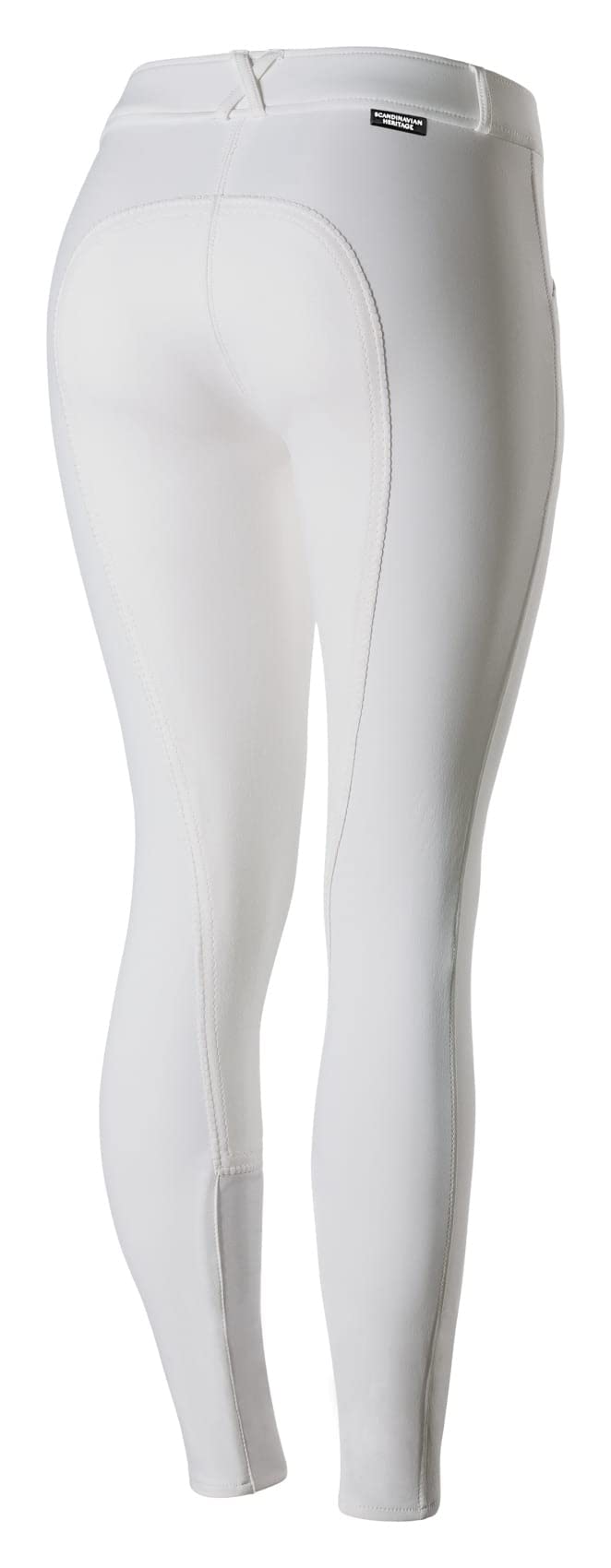 HORZE Damen Reithose Grand Prix, Turnierreithose mit Ledervollbesatz 32 Weiss/Opulenter Garten, 32 W
