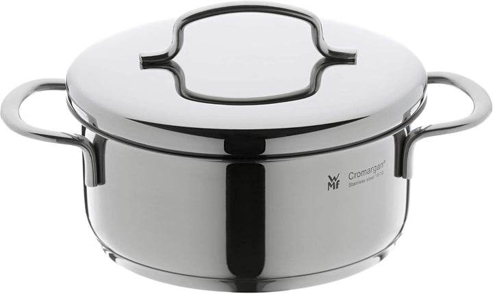 WMF Mini Kochtopf klein 12cm, Metalldeckel, Bratentopf Induktion 0,7l, Cromargan Edelstahl poliert,