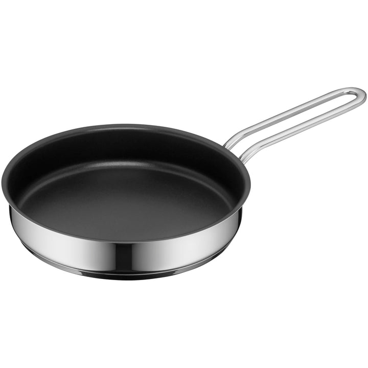 WMF Mini Bratpfanne beschichtet klein 18 cm, Cromargan Edelstahl poliert, Induktion, stapelbar, idea