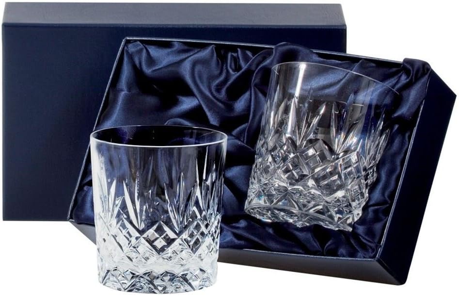 Royal Scot Edinburgh Whiskygläser, handgeschliffenes Glas, 200 ml, klein, 2 Stück