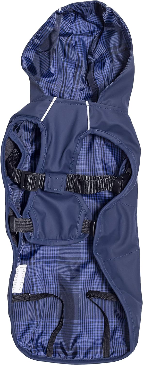 CHIARA Scotty Regenjacke mit Geschirr CHJ-Y1811BL-S-CHIARA-Regenmantel, Regencape (Grösse: S, Materi
