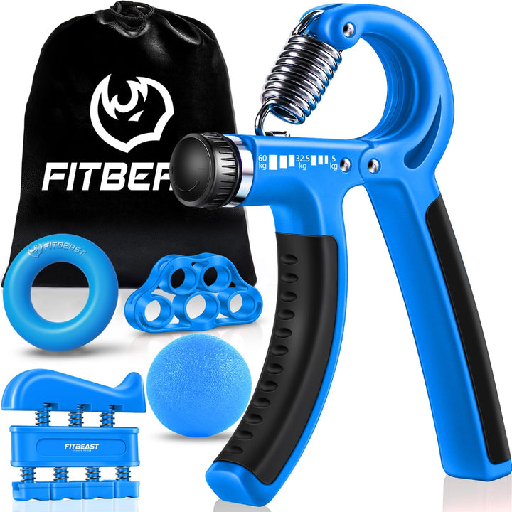 FitBeast Handtrainer Fingertrainer, Griffkraft Trainer Trainingsset - 5er-Pack, Verstellbarer Grip T