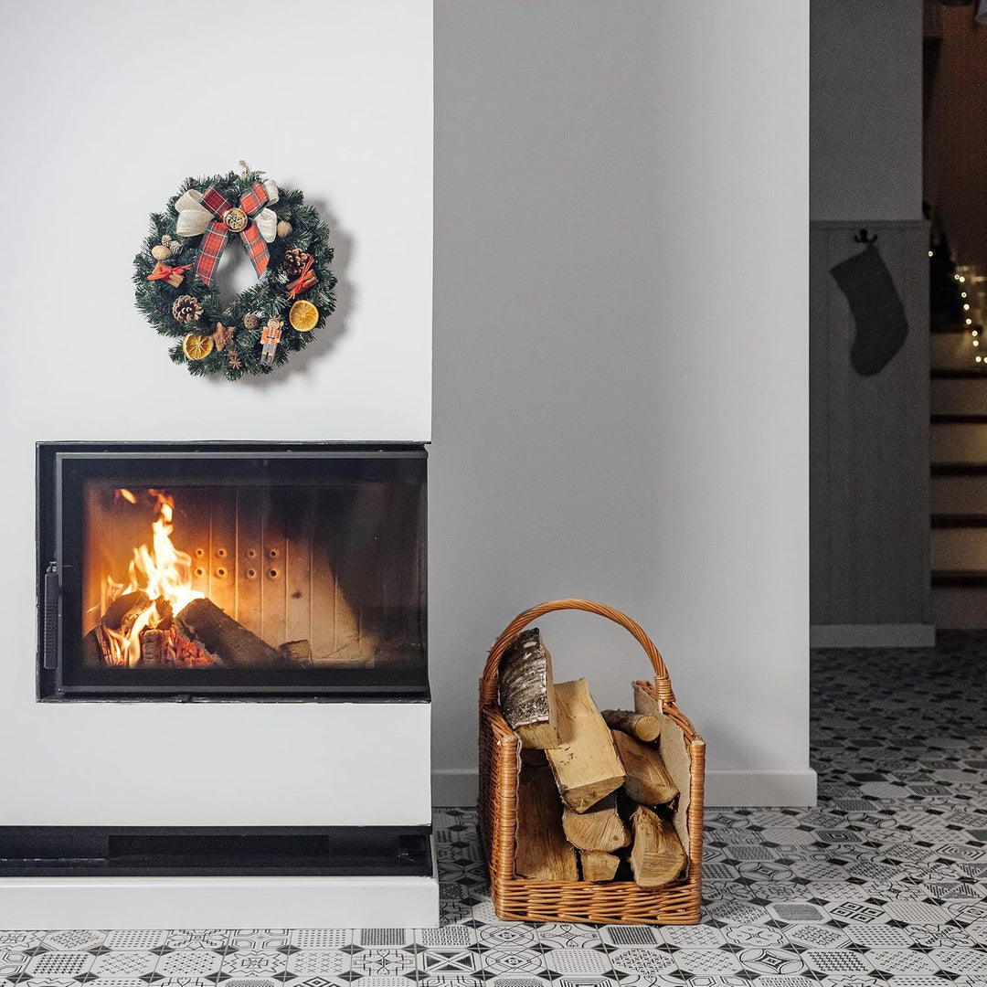 Creative Home Gross Kaminkorb Holzkorb Kaminholzkorb Rattan | 50 x 34 x 50 cm | Aufbewahrung Rechtec