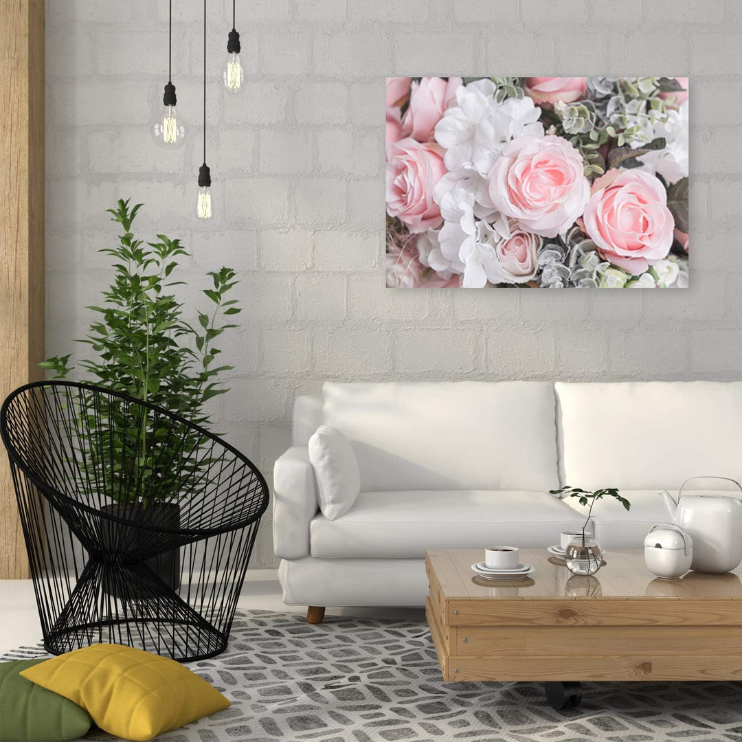 Feeby Wanddeko Rose Bild Kunstdruck modern Natur Rosa 80x60 cm M9107 80x60 cm, M9107 80x60 cm