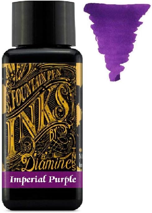 Diamine Tinte für Füllfederhalter, 30 ml – 6 x Flaschen – Amber, Oxblood, Imperial Purple, Aurora Bo