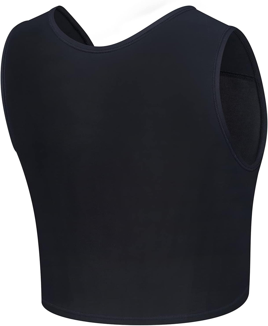 Brust Binder Transgender FTM Cosplay Atmungsaktive Halb Trans Binder Tank Top Schwarz 4XL, Schwarz 4