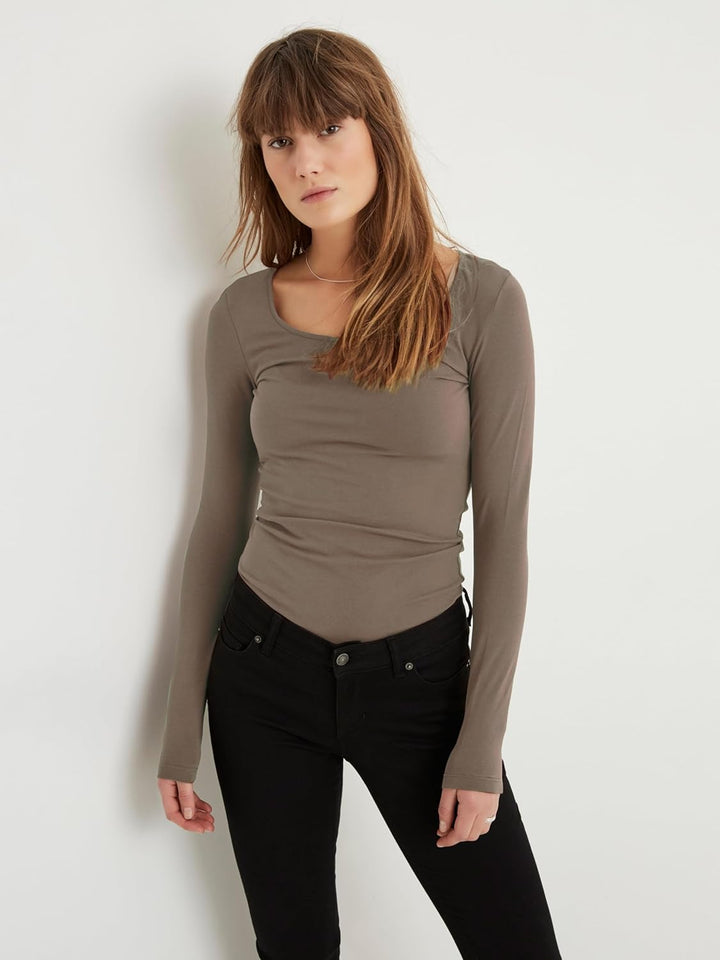 Vero Moda Female Top VMMAXI 2-Pack T-Shirt XS 2er Pack (1x Walnut/1x Pumice Stone), XS 2er Pack (1x