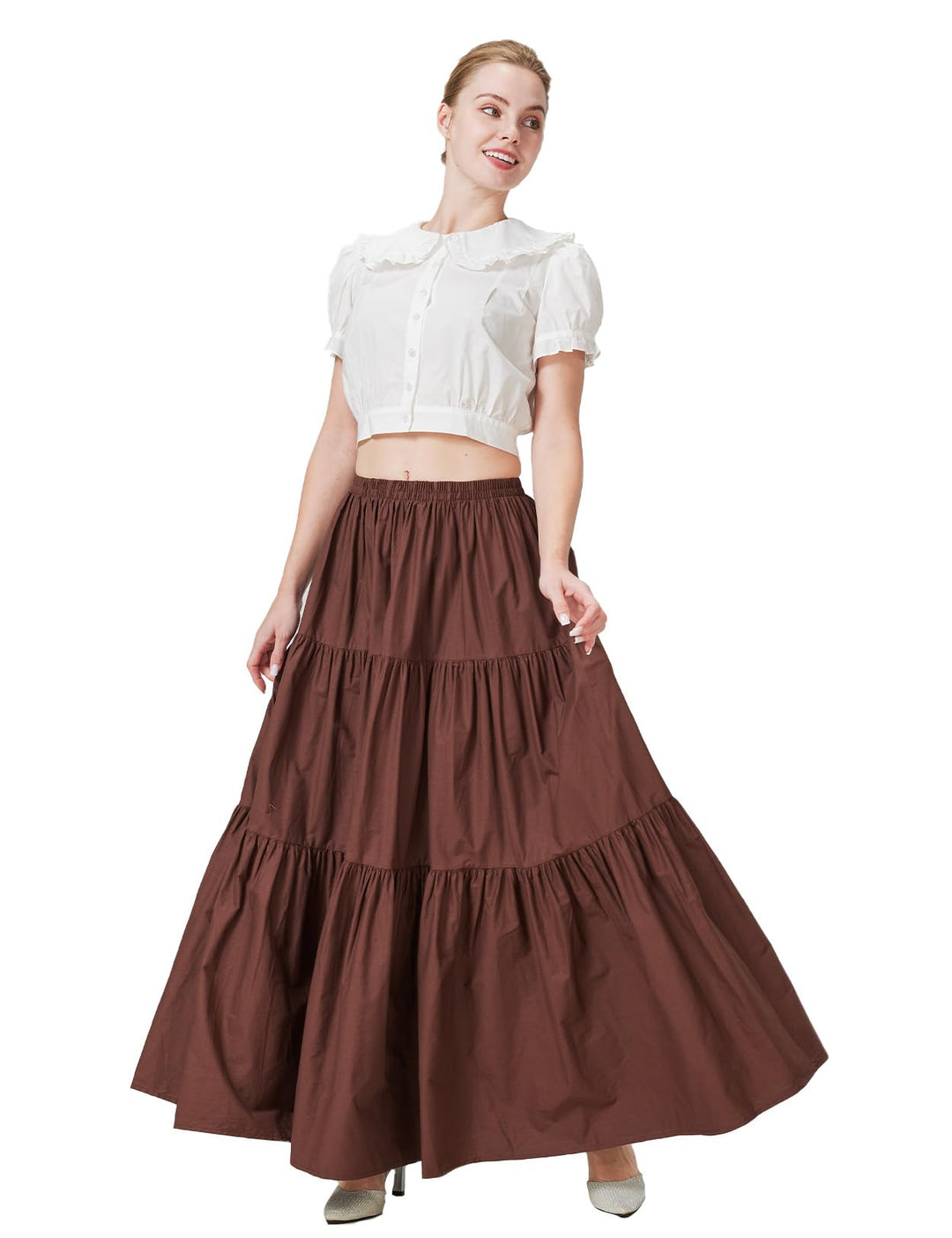 BEAUTELICATE Mittelalterlicher Rock Lang Baumwolle Damen Renaissance Rock Kleidung Viktorianisch Ste