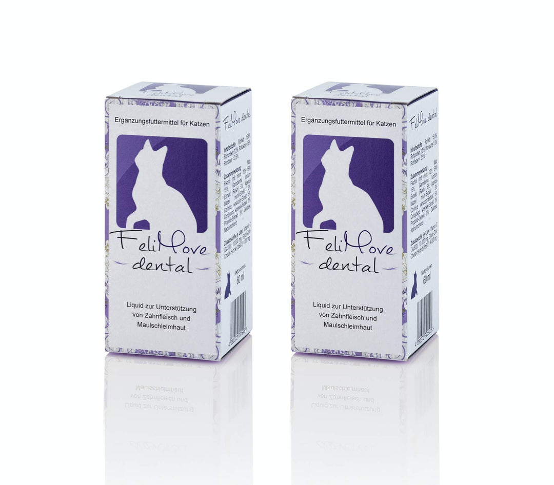FeliMove Doppelpack dental - 2 x 60 ml Liquid zur Unterstützung von Immunsystem und Zahnfleisch von