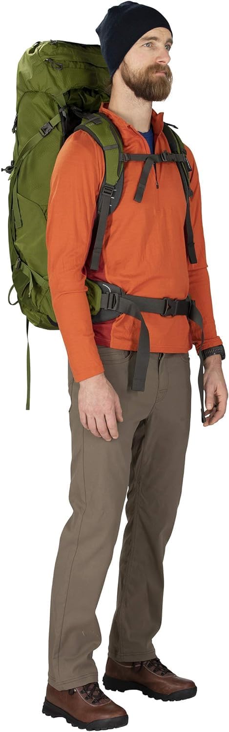 Osprey Aether 55 Trekkingrucksack für Männer Deep Water Blue S-M, Deep Water Blue S-M
