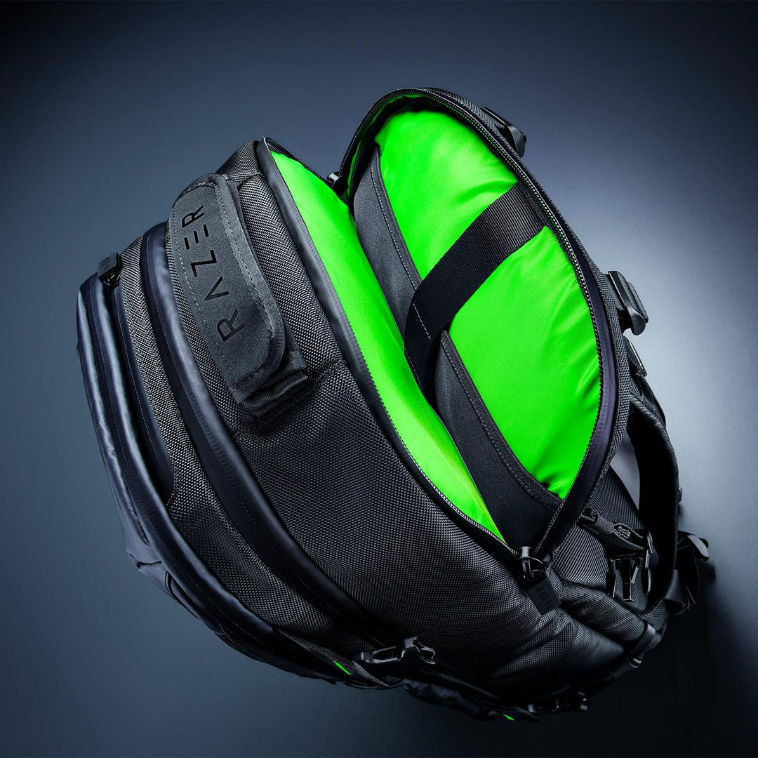Razer Rogue V3 Backpack (17.3") - Kompakter Reise Rucksack (Fach für Laptop bis 15 Zoll, Abriebfest,