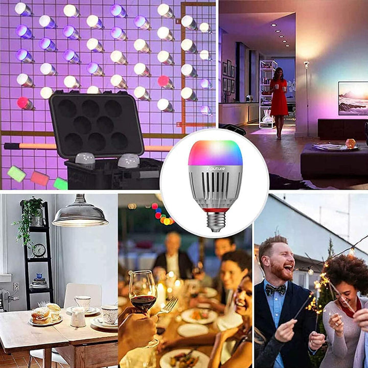 Aputure Accent B7C 7W RGBWW Smart Bulb CCT-Bereich 2.000K-10.000K und Sidus Link App Kompatibel für