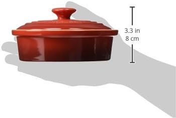 Le Creuset Ofenkäseform mit Deckel aus Steinzeug, Kirschrot, 91044600060010