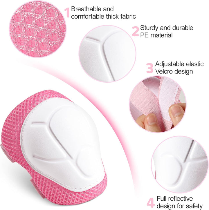 Knieschoner Kinder, Schoner Inliner Kinder, Schützer inliner Kinder [6er Set] , Geeignet für Rollsch