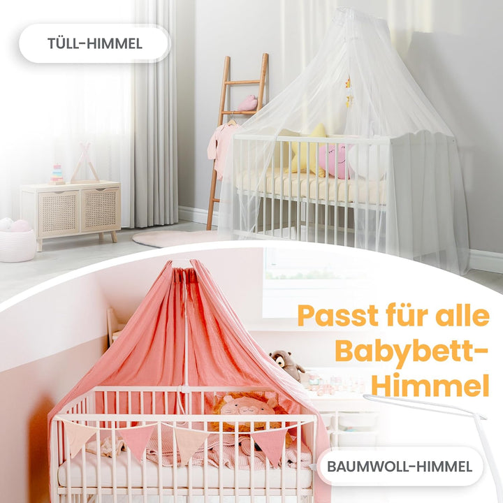 lilimaus Himmelstange Babybett für alle Baby und Kinderbetten - Himmelbett Gestell - Betthimmel Stan