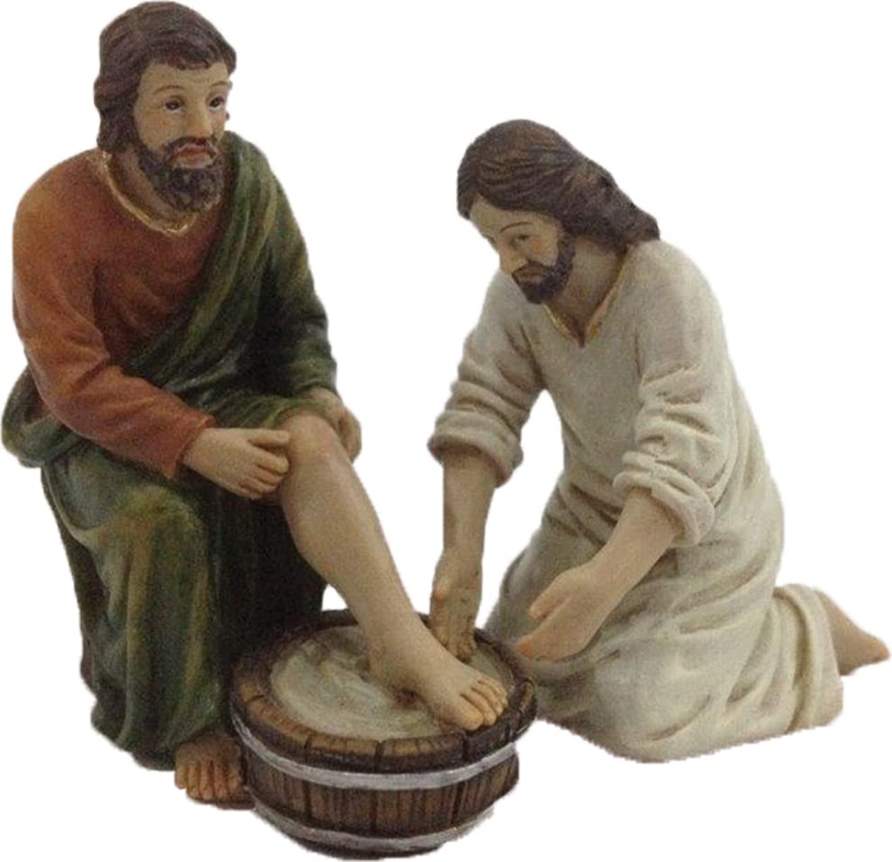 Krippenfigur Passionsfiguren:Die Fusswaschung