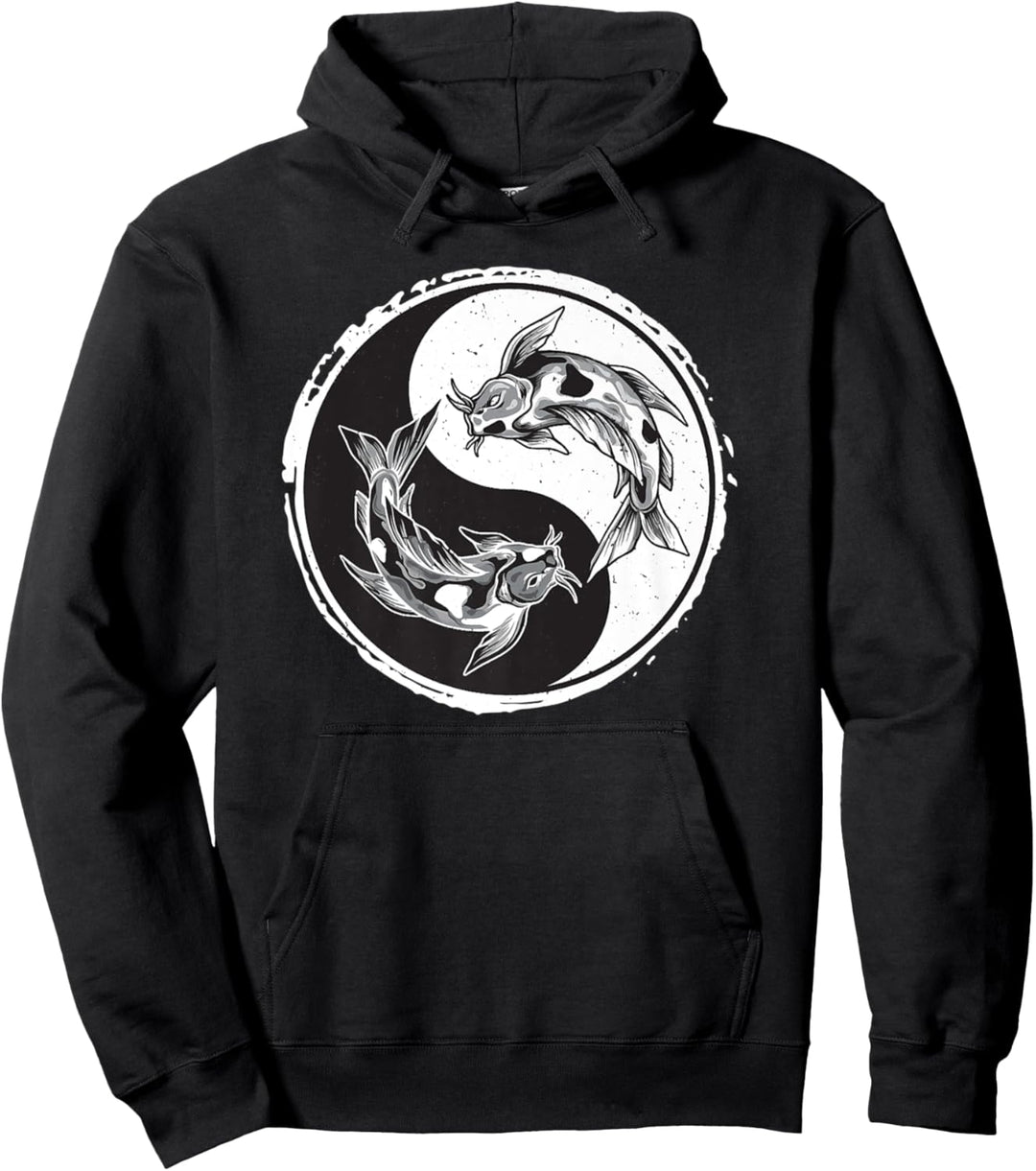 Yin Yang Koi Fisch im japanischen Stil Pullover Hoodie