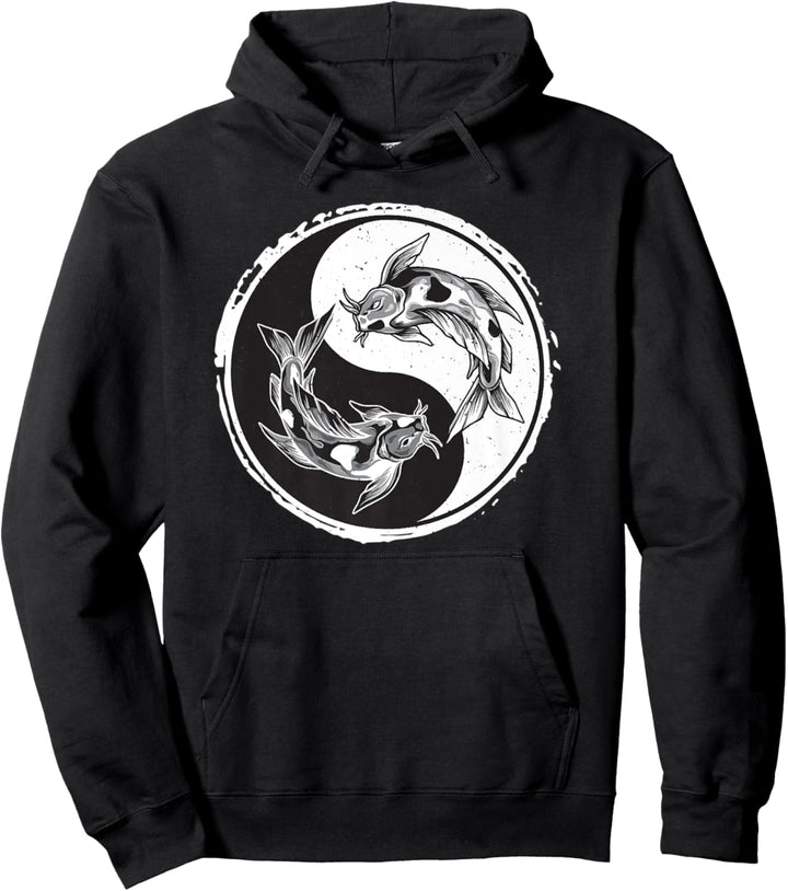 Yin Yang Koi Fisch im japanischen Stil Pullover Hoodie