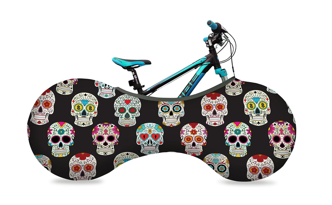 Velo Sock - Unisex Fahrradhülle mit Totenköpfen, Einheitsgrösse, (Ronyblack)