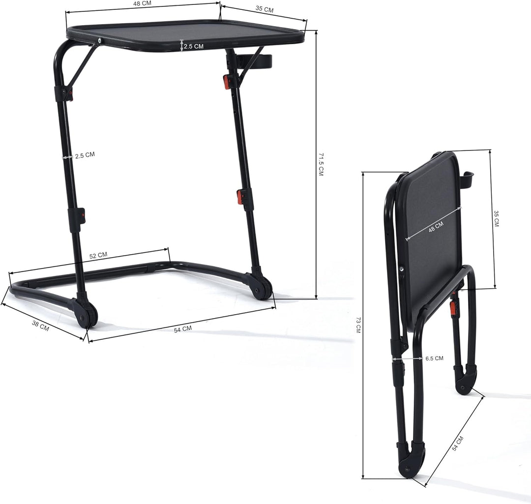 MEUBLE COSY Laptoptisch Frühstückstablett Höhenverstellbar Ohne Montage Betttisch Laptopständer Falt