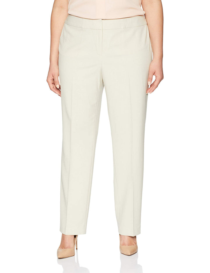 NINE WEST Damen Plus Bi Stretch Crepe Trouser Pant Unterhose 24W Beige, 24W Beige