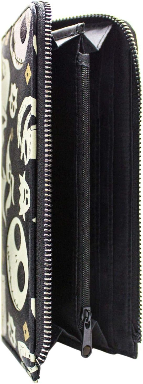 Nightmare Before Christmas Jack Oogie und Zero Portemonnaie Geldbörse Schwarz