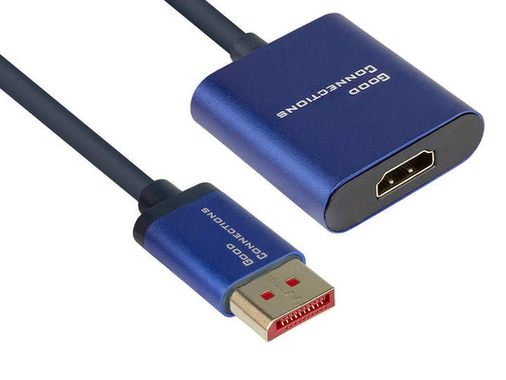 Good Connections® SmartFLEX DisplayPort 1.4 an HDMI 2.0 Adapter - 4K UHD @60Hz RGB / 4:4:4 - KUPFERL