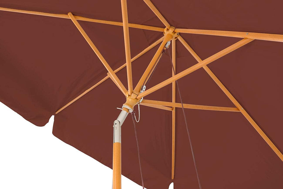 Royal Gardineer Gartenschirm: Neigbarer Sonnenschirm mit Holzgestell, UV-Schutz 50+, Ø 3 m, taupe (H