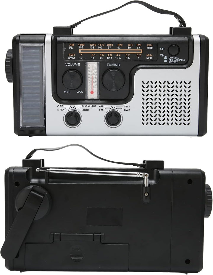 Tragbares LED-Handkurbelradio AM FM SW Solardynamo-Notfallradio für Den Aussenbereich mit Tragbarer