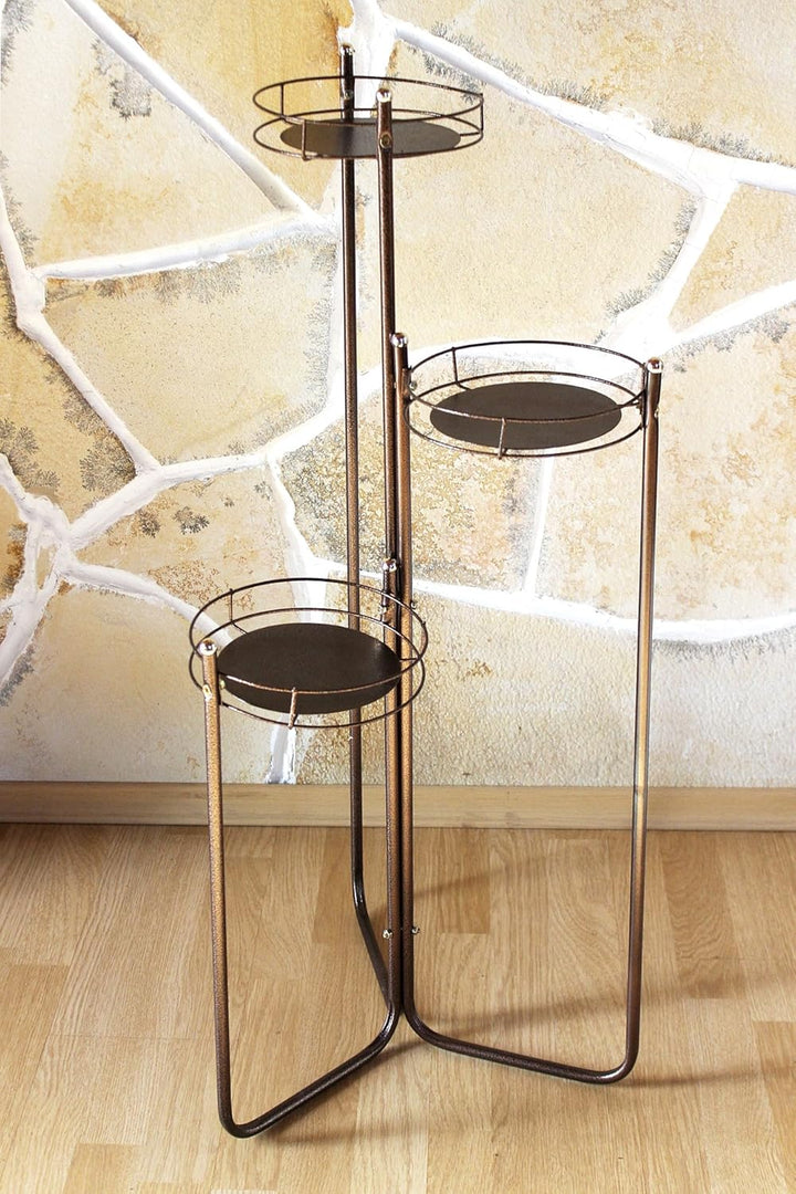 DanDiBo Blumentreppe Metall 90 cm Blumenständer mit 3 Ablagen Art.2A Blumenregal Blumensäule Pflanze