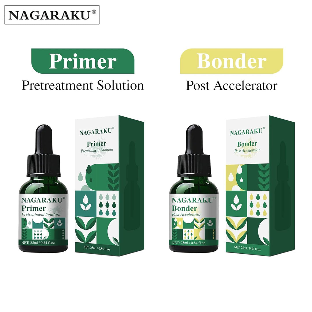 NAGARAKU Wimpern Primer 25ML Vorbereitung für Wimpernverlängerung Reinigt Naturwimpern sanft vor der